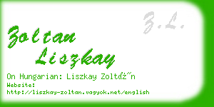 zoltan liszkay business card